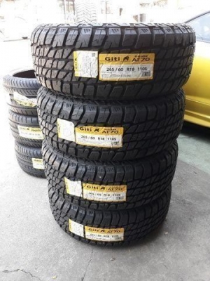 ยางใหม่ Giti 4x4 AT70 ขนาด265-60R18 ยาง All Terrain ยางคุณภาพดีผ้าใบ10ชั้น ตัวหนังสือสีขาว