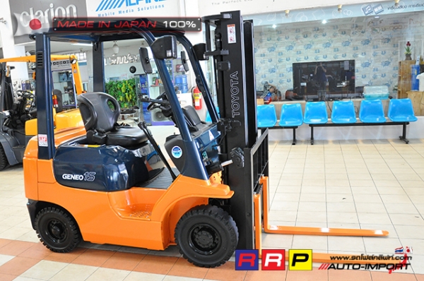 ขายรถโฟล์คลิฟท์มือสอง TOYOTA รุ่น 7FGL15-11560 นำเข้าจากประเทศญี่ปุ่น 100\% ไม่เคยใช้งานในไทย ขายรถโฟล์คลิฟท์มือสอง TOYOTA รุ่น 7FGL15-11560 นำเข้าจากประเทศญี่ปุ่น 100\% ไม่เคยใช้งานในไทย