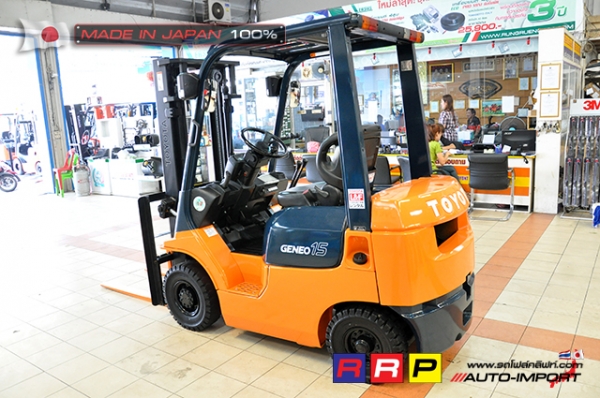 ขายรถโฟล์คลิฟท์มือสอง TOYOTA รุ่น 7FGL15-11560 นำเข้าจากประเทศญี่ปุ่น 100\% ไม่เคยใช้งานในไทย ขายรถโฟล์คลิฟท์มือสอง TOYOTA รุ่น 7FGL15-11560 นำเข้าจากประเทศญี่ปุ่น 100\% ไม่เคยใช้งานในไทย