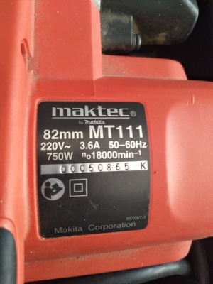 กบไฟฟ้า Maktec แท้ 3 นิ้วใหญ่ รุ่น MT111 กบไฟฟ้า Maktec แท้ 3 นิ้วใหญ่ รุ่น MT111
