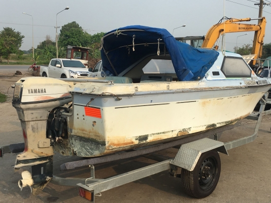 เรือ YAMAHA 17ฟุต เครื่องยนต์YAMAHA 40hp. ตรงรุ่น เดิมๆจากญี่ปุ่น