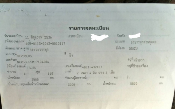 ขายรถบรรทุก6ล้อNKR110แรงรถปี36เครื่องดี เกียรดี