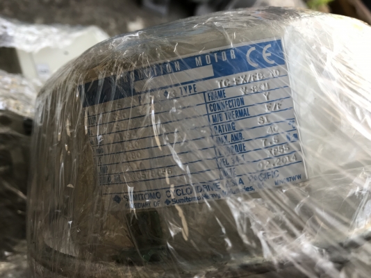 ขายมอเตอร์เกียร์ Prest drive Sumitomo 1HP. 380V อัตราทด 1:5 มีระบบเบรคในตัว ของใหม่ในกล่อง ไม่เคยใช้งาน มี 2ตัวครับ
