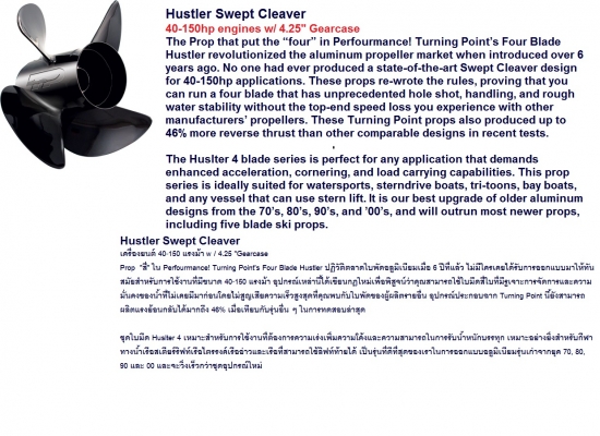 Import Turning Point propellers from Australia. Jongdee Marine superjongdee@yahoo.com 02-5307582