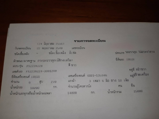 รถอีซุซุ 10 ล้อ ( ไม่ดั้ม ) FXZ 270 แรงม้า ปี 49. , ( ขาย แม่ , ลูก. ) สนใจติดต่อ 081 - 6079515