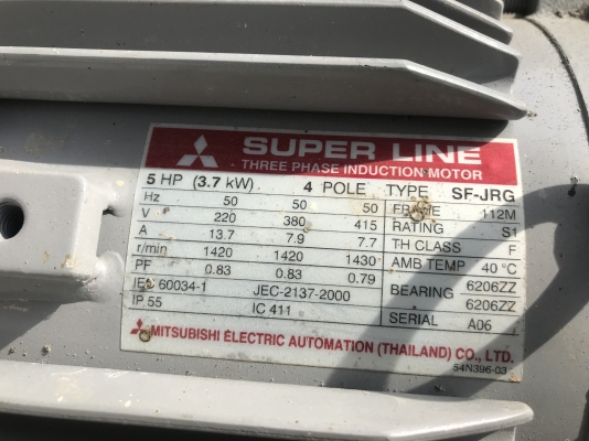 ขายมอเตอร์เกียร์ Cycro drive Sumitomo 5HP. 380V อัตราทด 1:15 เพลาออกประมาณ 100รอบต่อนาที สภาพสวยมากเดิมๆ วิ่งนิ่ม พร้อมใช้งาน มี 2ตัวครับ ราคาตัวละ 12,500 บาท