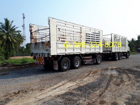 Hino 344 แรง ปี 56 แม่ลูกไม่ดัมพ์สามมิตรแท้ รถมือเดียวป้ายแดง ยางดี 80\% ทะเบียนพร้อม