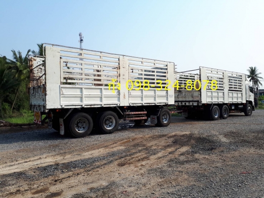 Hino 344 แรง ปี 56 แม่ลูกไม่ดัมพ์สามมิตรแท้ รถมือเดียวป้ายแดง ยางดี 80\% ทะเบียนพร้อม