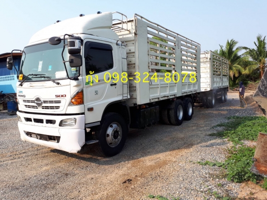 Hino 344 แรง ปี 56 แม่ลูกไม่ดัมพ์สามมิตรแท้ รถมือเดียวป้ายแดง ยางดี 80\% ทะเบียนพร้อม