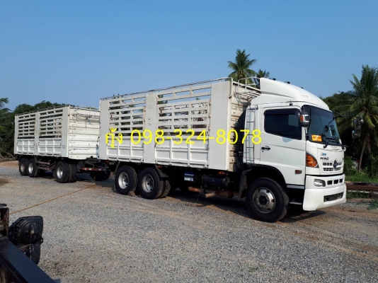 Hino 344 แรง ปี 56 แม่ลูกไม่ดัมพ์สามมิตรแท้ รถมือเดียวป้ายแดง ยางดี 80\% ทะเบียนพร้อม
