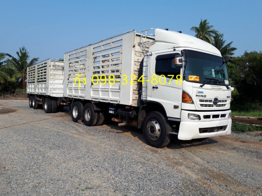 Hino 344 แรง ปี 56 แม่ลูกไม่ดัมพ์สามมิตรแท้ รถมือเดียวป้ายแดง ยางดี 80\% ทะเบียนพร้อม