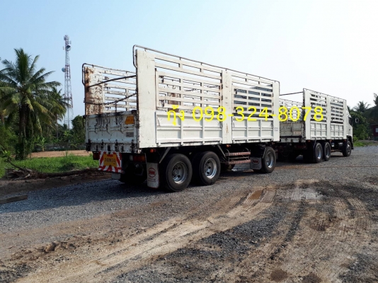 Hino 344 แรง ปี 56 แม่ลูกไม่ดัมพ์สามมิตรแท้ รถมือเดียวป้ายแดง ยางดี 80\% ทะเบียนพร้อม