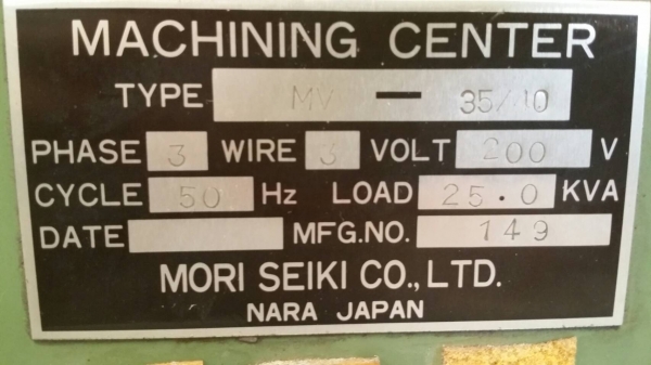 โปร!!!Machining Center Mori seiki MV35/10 ราคา100,000เท่านั้น!!!! ชมเครื่องจักร โฟล์คลิฟท์ รอก นับ1,000รายการจากญี่ปุ่นwww.paholgroup.com