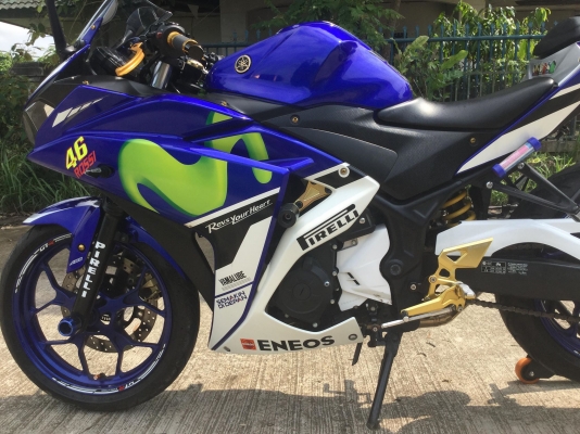 Yamaha‼️ขาย r3 movistar 2016 รถมือเดียวแต่งล้นสภาพนางฟ้า เงินสดลดเยอะจัดไฟแนนได้ครับผม
