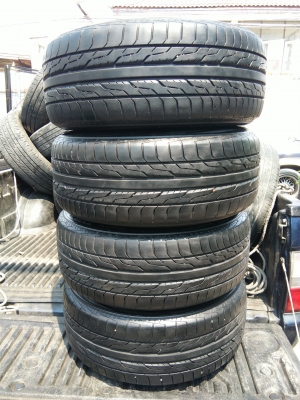 ขายแม็กTE37 4รู100 ขอบ15 หน้า7 หลัง8 นิ้ว พร้อมยาง195/55R15 TOYO ปี15 ดอกยางหนาสดทุกเส้น ชุดละ 6800 