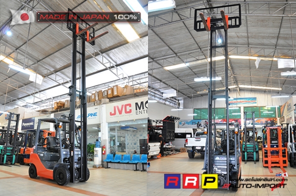 ขายรถโฟล์คลิฟท์มือสอง TOYOTA รุ่น 8FG15-30506 นำเข้าจากประเทศญี่ปุ่น 100\% ไม่เคยใช้งานในไทย