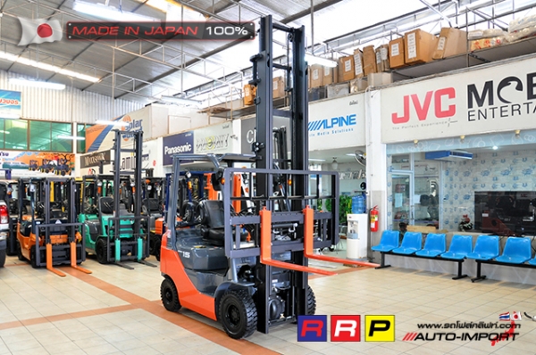 ขายรถโฟล์คลิฟท์มือสอง TOYOTA รุ่น 8FG15-30506 นำเข้าจากประเทศญี่ปุ่น 100\% ไม่เคยใช้งานในไทย