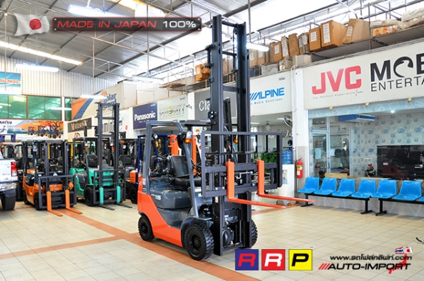 ขายรถโฟล์คลิฟท์มือสอง TOYOTA รุ่น 8FG15-30506 นำเข้าจากประเทศญี่ปุ่น 100\% ไม่เคยใช้งานในไทย