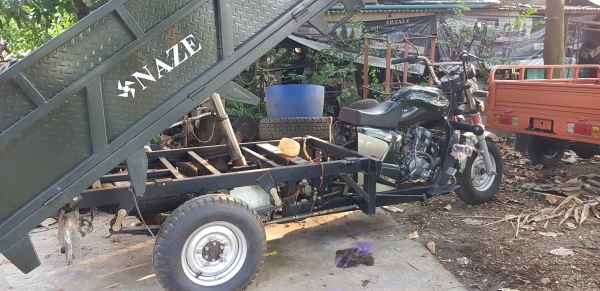 3 ล้อการเกษตรและก่อสร้าง 200 cc.  กะบะกว้าง 1.30 x 2.00 ซ.ม.