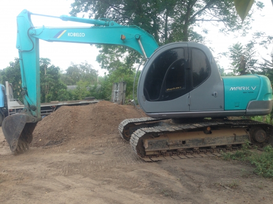 ขายรถแม็คโครพร้อมรถบรรทุก เทเลอร์สิบล้อสองเพลา พร้อมใช้งาน