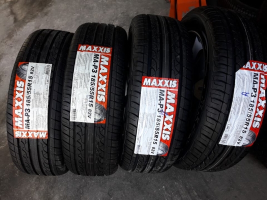 ขายล้อแม็ก mirage 15"&times;5" et46 4รู100 พร้อมยางใหม่ maxxis ma-p3 185/55r15