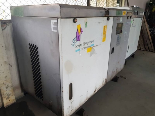 SMS22S-66 - Motor Compressor ปั๊มลม แอร์แมน 22kW 7 บาร์ มือสอง นำเข้าจากญี่ปุ่น by OEK 098-5625920