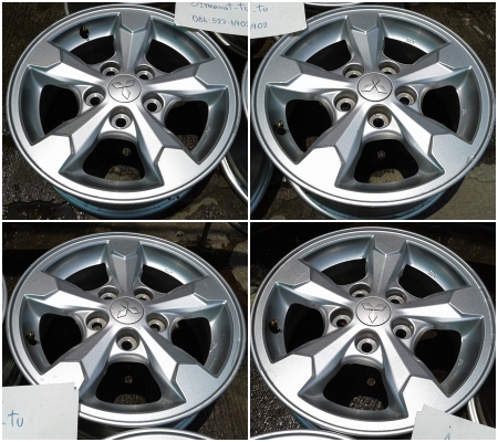 แม็ก New Triton ขอบ 15 สภาพสวยถอดป้ายแดง   เดิมๆ ไม่มีคดดุ้ง มีหลายชุดให้เลือก   ราคา 4วง 3500 บาท