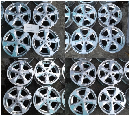 แม็ก New Triton ขอบ 15 สภาพสวยถอดป้ายแดง   เดิมๆ ไม่มีคดดุ้ง มีหลายชุดให้เลือก   ราคา 4วง 3500 บาท