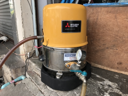 ขายปั้มน้ำอัตโนมัติ Mitsubishi 150W ถังสแตนเลสอย่างหนา สภาพสวยเดิมๆ หมุนนิ่ม ตรวจเช็คแรงดันเรียบร้อย ไม่มีรั่วซึม พร้อมใช้งาน ราคา 2,600 บาทพร้อมส่ง