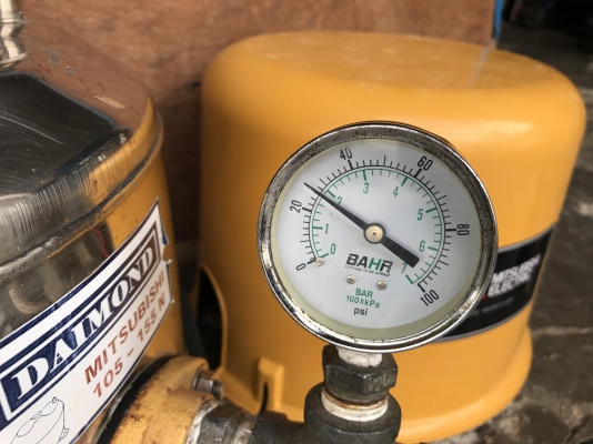 ขายปั้มน้ำอัตโนมัติ Mitsubishi 150W ถังสแตนเลสอย่างหนา สภาพสวยเดิมๆ หมุนนิ่ม ตรวจเช็คแรงดันเรียบร้อย ไม่มีรั่วซึม พร้อมใช้งาน ราคา 2,600 บาทพร้อมส่ง