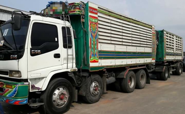 พ่วง 20 ล้อ ISUZU FXZ270 ปี43 กระบะเหล็กดั้ม -อู่ ส. ไพบูลย์ เครื่อง - ยางดี ใส่ของได้ 30 ตัน ราคา 1 พ่วง 20 ล้อ ISUZU FXZ270 ปี43 กระบะเหล็กดั้ม -อู่ ส. ไพบูลย์ เครื่อง - ยางดี ใส่ของได้ 30 ตัน ราคา 1