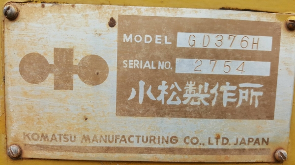 ขาย รถเกรด KOMATSU GD376H รถใช้งานได้ปกติ เครื่องดี เกียร์ดี ระบบไฮดรอริคใช้งานได้ทุกระบบ เอกสารใบซื้อขาย