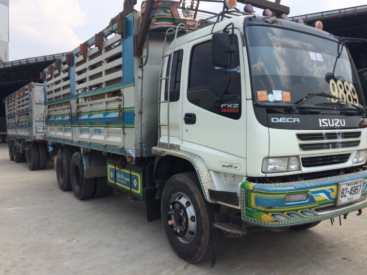 ขาย 320 ไม่ดั๊มแม่ลูก กระบะเหล็กอู่สหะกิจ  ตัวลูกยาว 7 เมตร ใส่ของได้ 32.5 ตัน สภาพสวยพร้อมใช้งาน