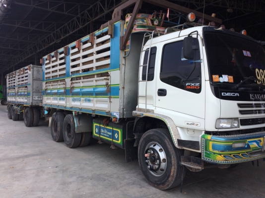 ขาย 320 ไม่ดั๊มแม่ลูก กระบะเหล็กอู่สหะกิจ  ตัวลูกยาว 7 เมตร ใส่ของได้ 32.5 ตัน สภาพสวยพร้อมใช้งาน