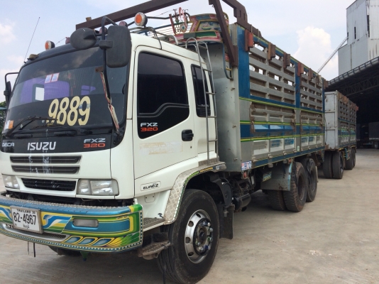 ขาย 320 ไม่ดั๊มแม่ลูก กระบะเหล็กอู่สหะกิจ  ตัวลูกยาว 7 เมตร ใส่ของได้ 32.5 ตัน สภาพสวยพร้อมใช้งาน