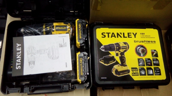 STANLEY 18v.สว่านกระแทกไร้สาย รุ่นSBH201D2K(มอเตอร์ Brushless) แรงบิด55Nm ลดราคาขายล้างสต็อก