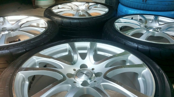 ล้อแม็กโพเทนซ่า ขอบ17 4รู100 ET42 พร้อมยางบริดสโตน โพเทนซ่า 205/45R17