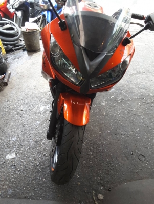 ขาย Kawasaki Ninja 650 ปี 54 เครื่องดีิเดิมๆ ชุดสีรอยข้างขวานิดหน่อย ทะเบียนตอง 555 ปลายท่อแต่งสองหม