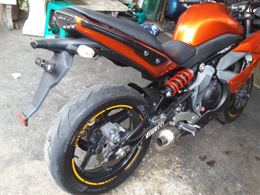 ขาย Kawasaki Ninja 650 ปี 54 เครื่องดีิเดิมๆ ชุดสีรอยข้างขวานิดหน่อย ทะเบียนตอง 555 ปลายท่อแต่งสองหม