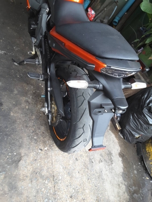 ขาย Kawasaki Ninja 650 ปี 54 เครื่องดีิเดิมๆ ชุดสีรอยข้างขวานิดหน่อย ทะเบียนตอง 555 ปลายท่อแต่งสองหม