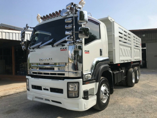 ขายรถพ่วง 22 ล้อ  อีซูสุ เดก้า 360 ปี 55 ดั้มสามมิตรแม่ลูก 3 เพลา