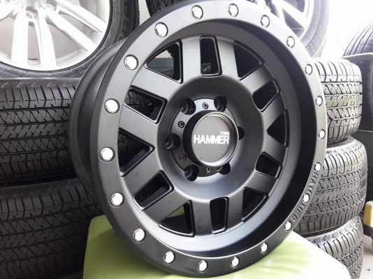 ขายล้อแม็กใหม่ hammer 2 16"&times;8.5" et0 6รู139.7 มีสีดำด้าน