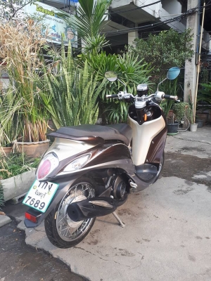 รุ่นหัวฉีด New Fino FI สีดำน้ำตาล ปี 2556 สวยหรูคลาสสิคมากๆ