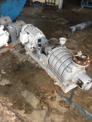 ขายปั๊มน้ำมัลติสเตจเก่าญี่ปุ่น ยี่ห้อKAWAMOTO ขนาด 3X3 นิ้ว  5ใบพัด พร้อมมอเตอร์ 15 แรง ไฟ 380 V สภาพสวยมากๆ