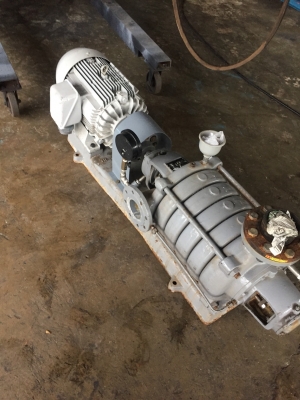 ขายปั๊มน้ำมัลติสเตจเก่าญี่ปุ่น ยี่ห้อKAWAMOTO ขนาด 3X3 นิ้ว  5ใบพัด พร้อมมอเตอร์ 15 แรง ไฟ 380 V สภาพสวยมากๆ