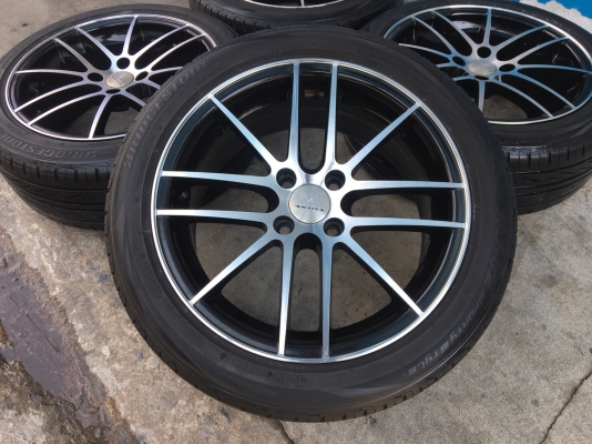 ล้อแม็ก 4รู100 ขอบ 16 พร้อมยาง 195-50-16 Bridgestone ปี 15 แม็กสวย