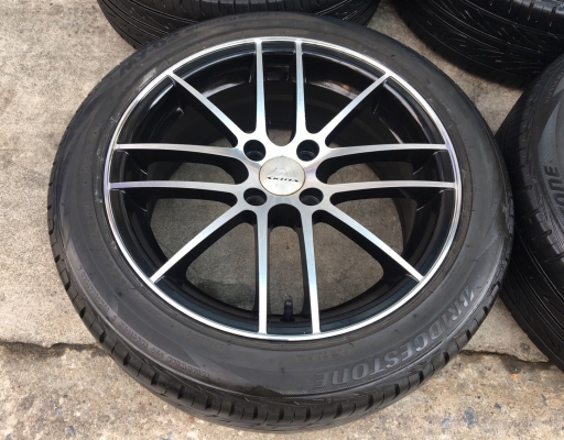 ล้อแม็ก 4รู100 ขอบ 16 พร้อมยาง 195-50-16 Bridgestone ปี 15 แม็กสวย