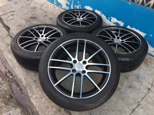 ล้อแม็ก 4รู100 ขอบ 16 พร้อมยาง 195-50-16 Bridgestone ปี 15 แม็กสวย