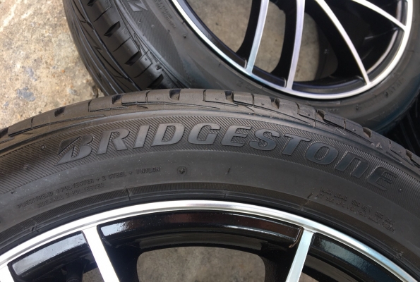 ล้อแม็ก 4รู100 ขอบ 16 พร้อมยาง 195-50-16 Bridgestone ปี 15 แม็กสวย