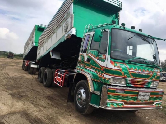 Isuzu deca 320 แรง maxload ปี 50 แม่ลูกดัมพ์คอกเกษตร น้ำหนักบรรทุก 30.3 ตัน แม่ยาว 6.50 ม. ลูกยาว 6.80 ม. สูง 1.90 ม. รถสวยเครื่อง/เกียร์เดิมดี ยางเต็ม ทะเบียนพร้อม Isuzu deca 320 แรง maxload ปี 50 แม่ลูกดัมพ์คอกเกษตร น้ำหนักบรรทุก 30.3 ตัน แม่ยาว 6.50 ม. ลูกยาว 6.80 ม. สูง 1.90 ม. รถสวยเครื่อง/เกียร์เดิมดี ยางเต็ม ทะเบียนพร้อม